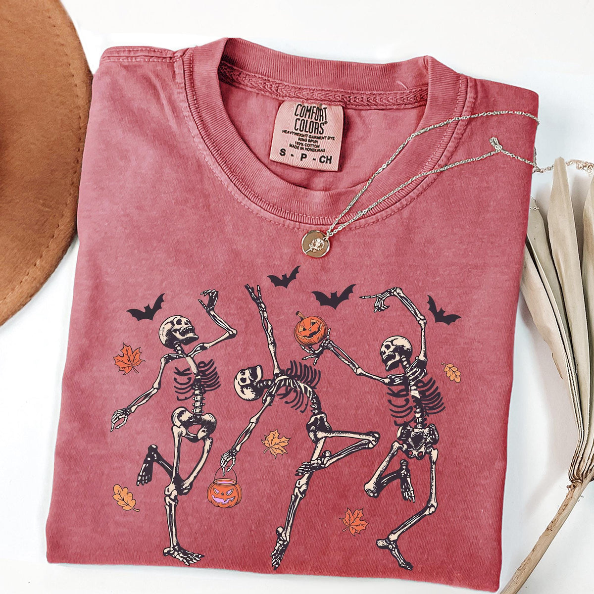 Pumpkin Skeleton Halloween Shirt, Pumpkin Halloween Tee, Halloween Skeleton T-shirts, Pumpkin Shirt, Spooky Season T-Shirts, Comfort Colors®