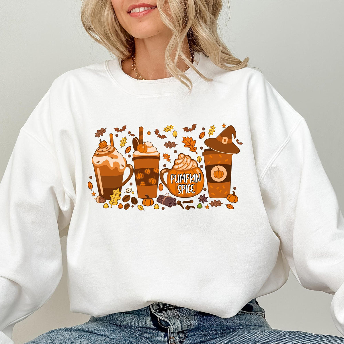 Fall Coffee Sweatshirt, Fall Sweater, Pumpkin Spice Sweatshirt, Cute Fall Sweater, Womens Fall Sweater, Coffee Sweatshirt, Halloween T-short