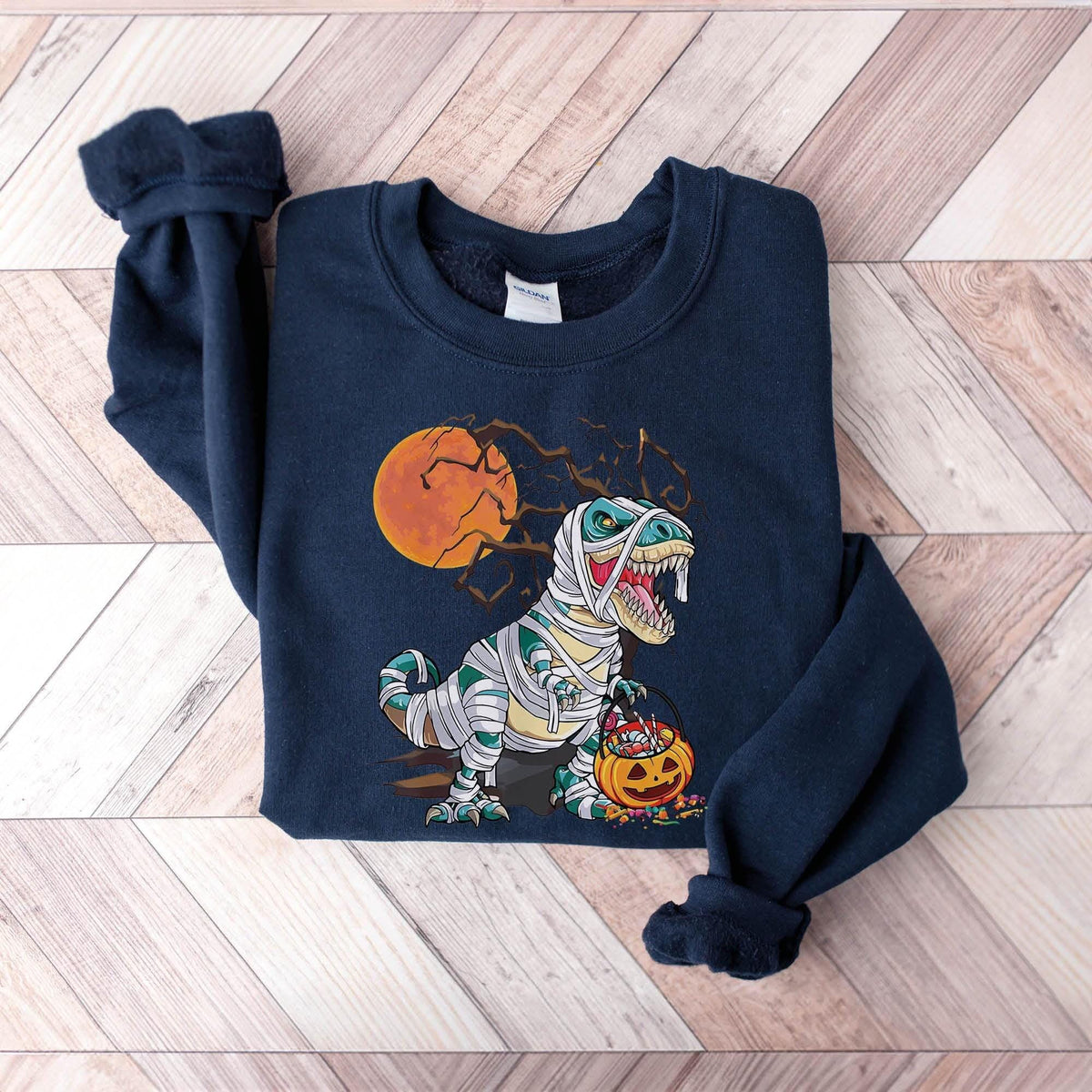 Halloween Sweatshirt, Dinosaur Skeleton T rex Scary Sweatshirt, Spooky Saurus Rex Sweatshirt, Dinosaur Halloween Gifts, Cute Halloween Gifts