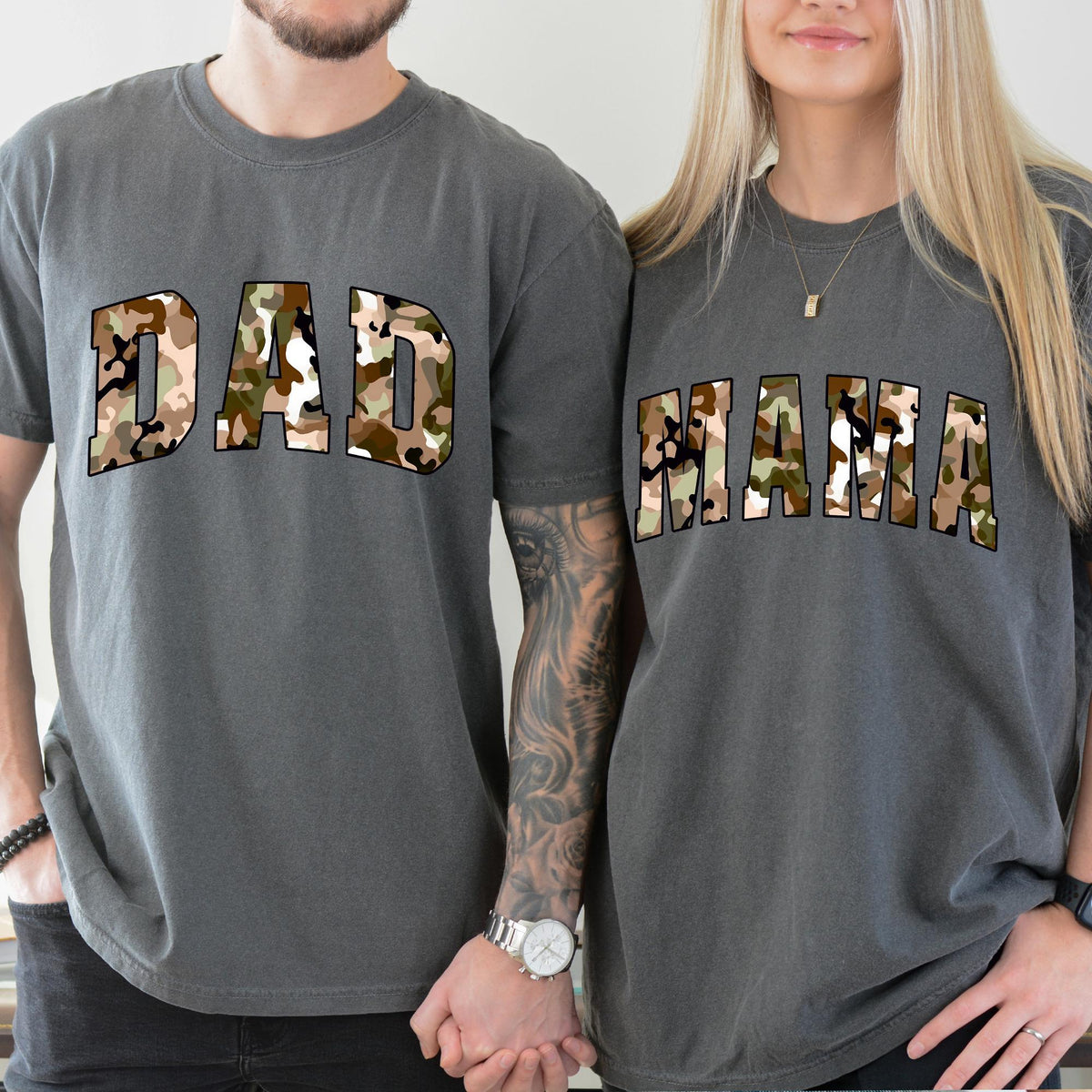 Comfort Colors® Mom Dad Shirts, Matching Custom Mama & Dad T-Shirts, Christmas Gifts, Pregnancy Announcement, New Dad T-shirt, New Mom Gifts