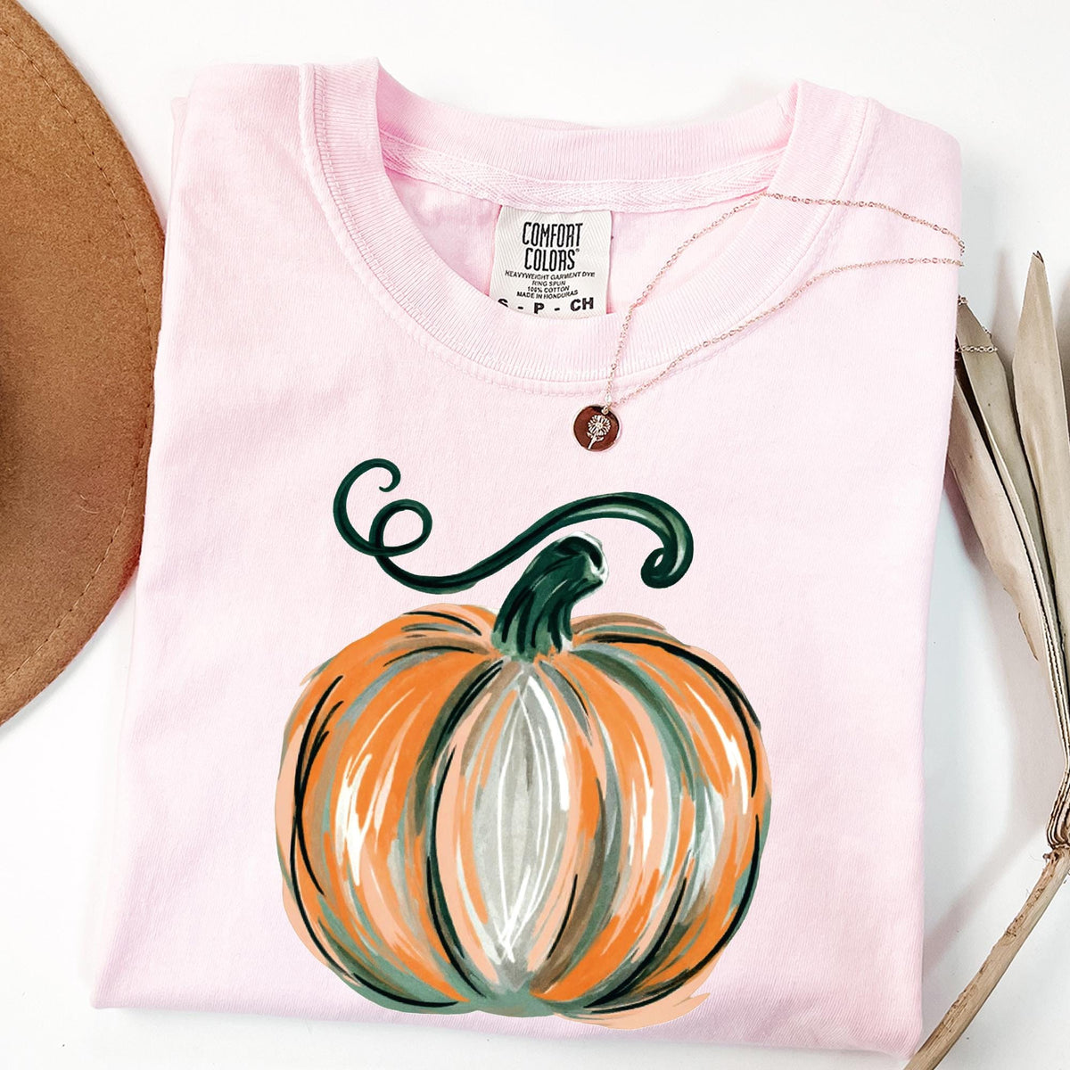 Comfort Colors® Pumpkin Shirt, Womens Halloween Shirt, Fall Graphic Tee, Thanksgiving gift, Watercolor Pumpkin Shirt, Pumpkin Patch T-shirts