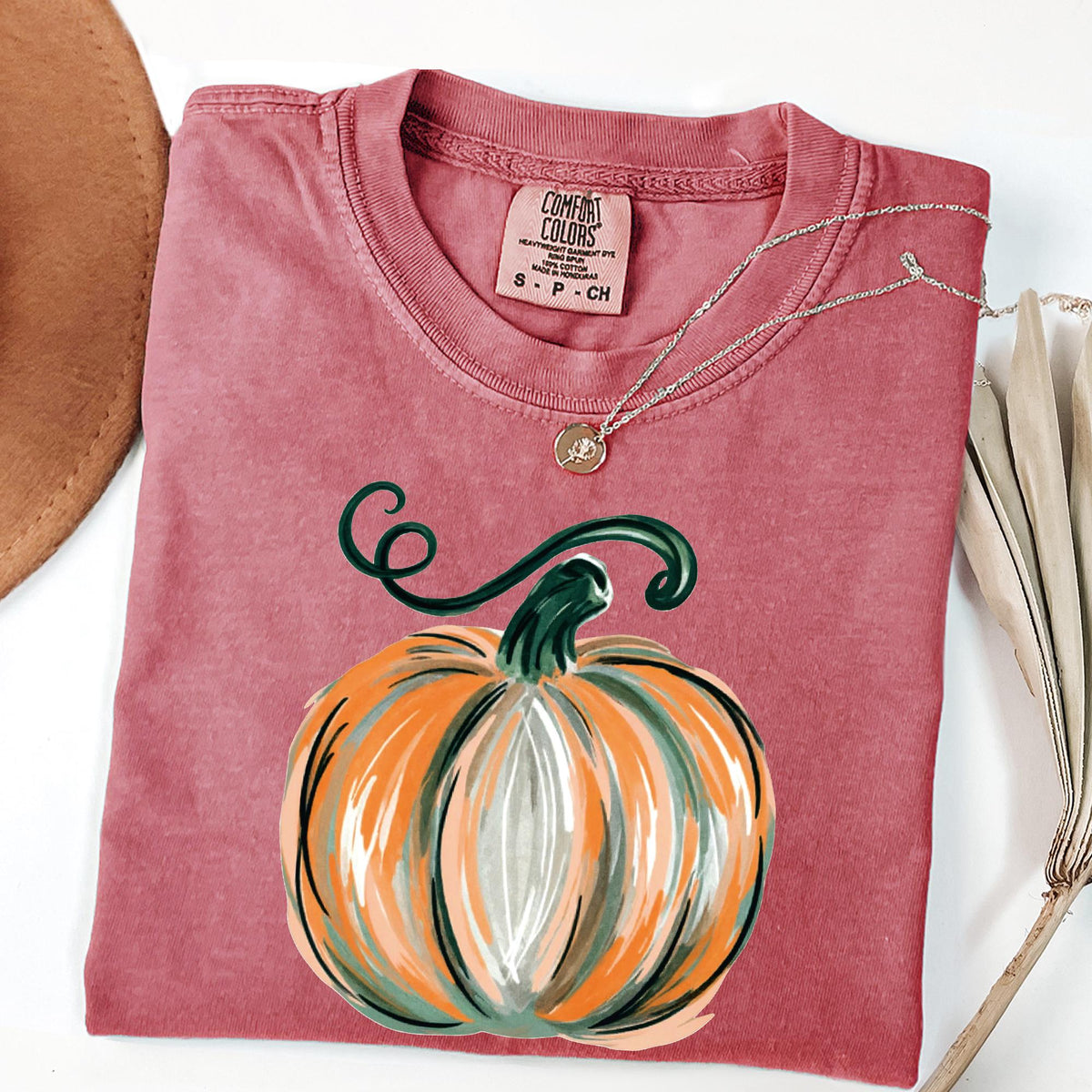 Comfort Colors® Pumpkin Shirt, Womens Halloween Shirt, Fall Graphic Tee, Thanksgiving gift, Watercolor Pumpkin Shirt, Pumpkin Patch T-shirts