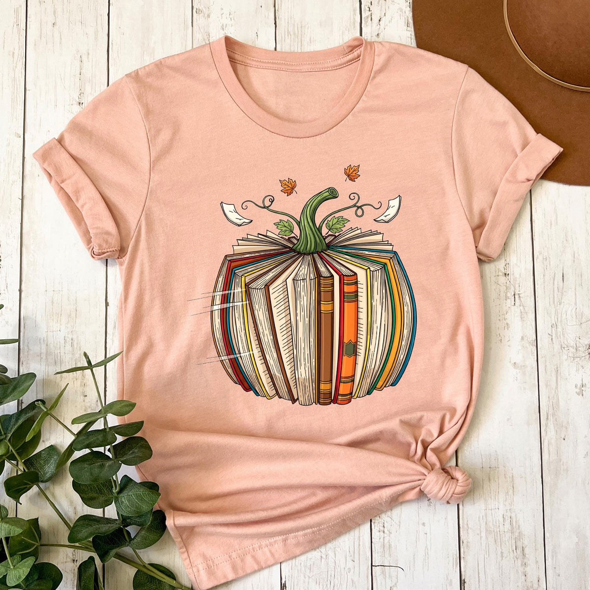 Fall Book Pumpkin Halloween Teacher T-Shirt, Librarian Gift, Halloween Book Lover Shirt, Fall Bookish Shirt, Pumpkin Book Shirt, Pumpkin Tee