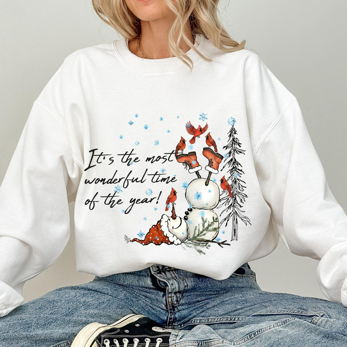 Snowman Shirt, Christmas Sweatshirt, It's The Most Wonderful Time Of The Year, Christmas Shirt, Christmas Sweater, Christmas Shirt for Women