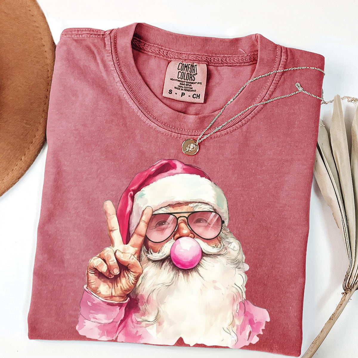 Comfort Colors® Santa Shirt, Blowing Bubble Christmas Shirt, Santa Christmas Tee, Funny Christmas Shirt, Christmas Santa Tee, Christmas Gift