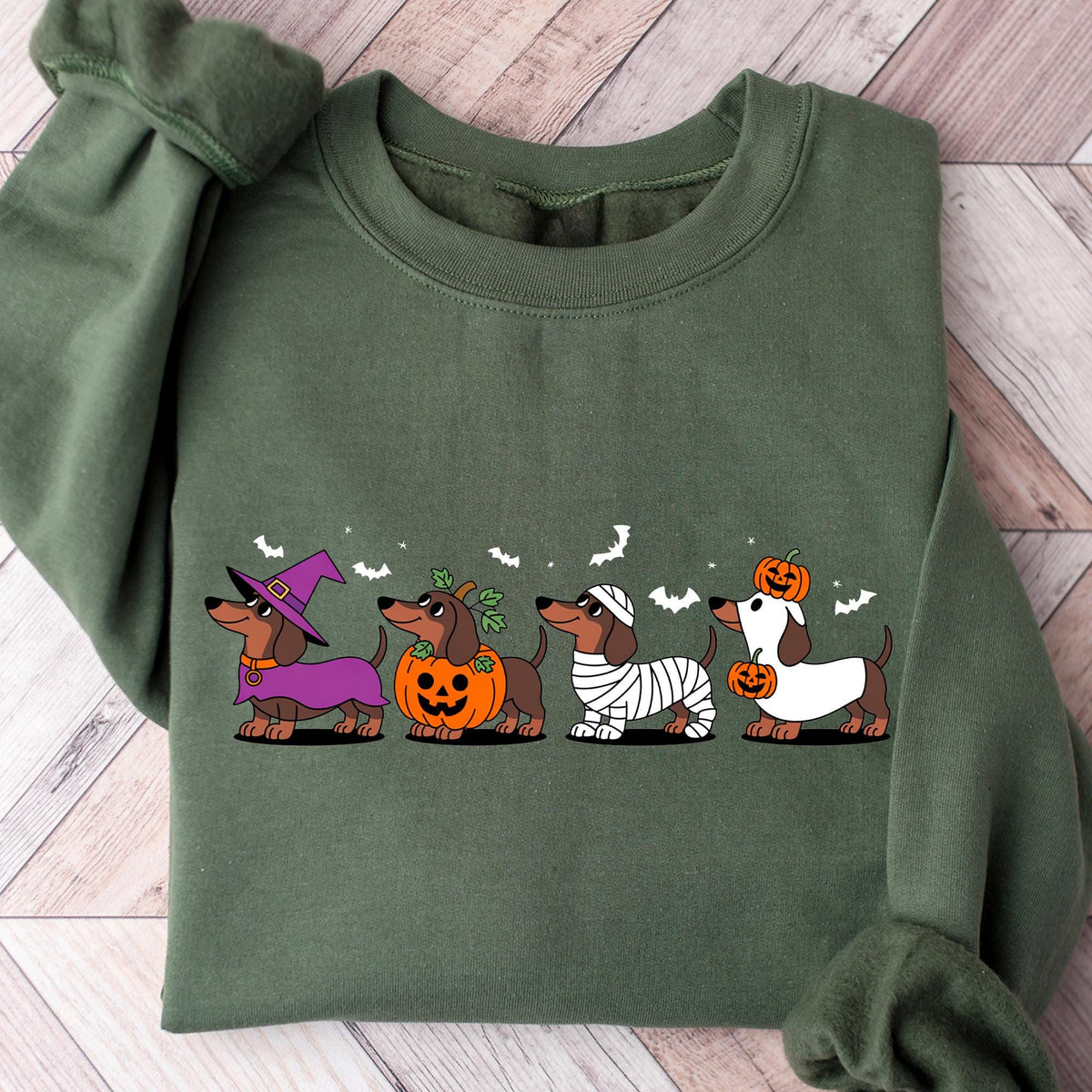 Dachshund Sweatshirt, Halloween Dachshund Shirt, Halloween Cute Dog Shirt, Cute Ghost Dogs Halloween Shirt, Halloween, Funny Halloween Shirt