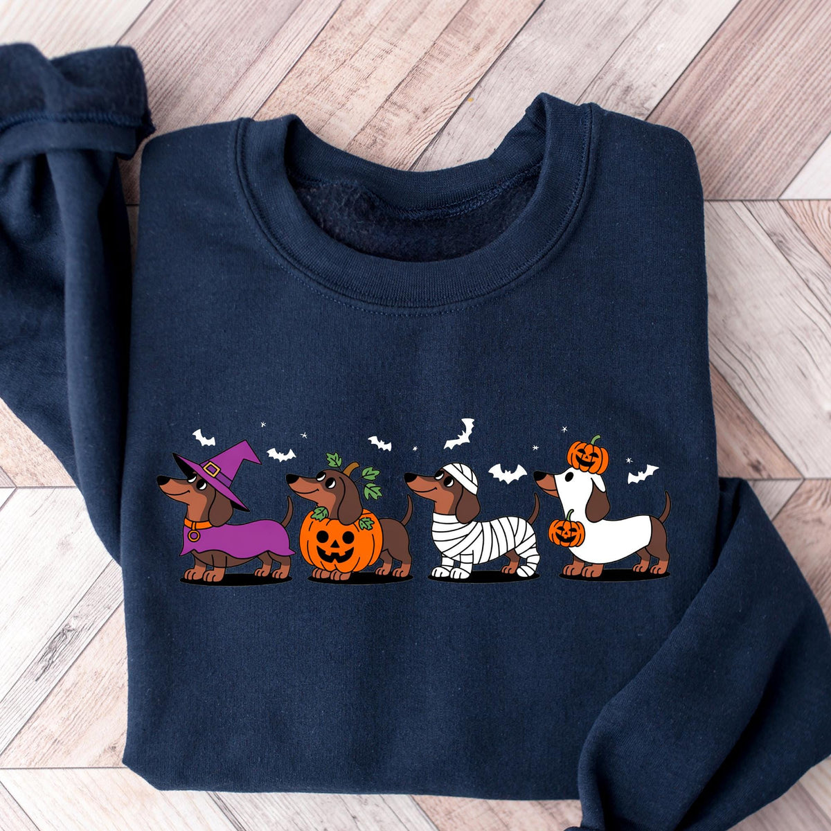 Dachshund Sweatshirt, Halloween Dachshund Shirt, Halloween Cute Dog Shirt, Cute Ghost Dogs Halloween Shirt, Halloween, Funny Halloween Shirt