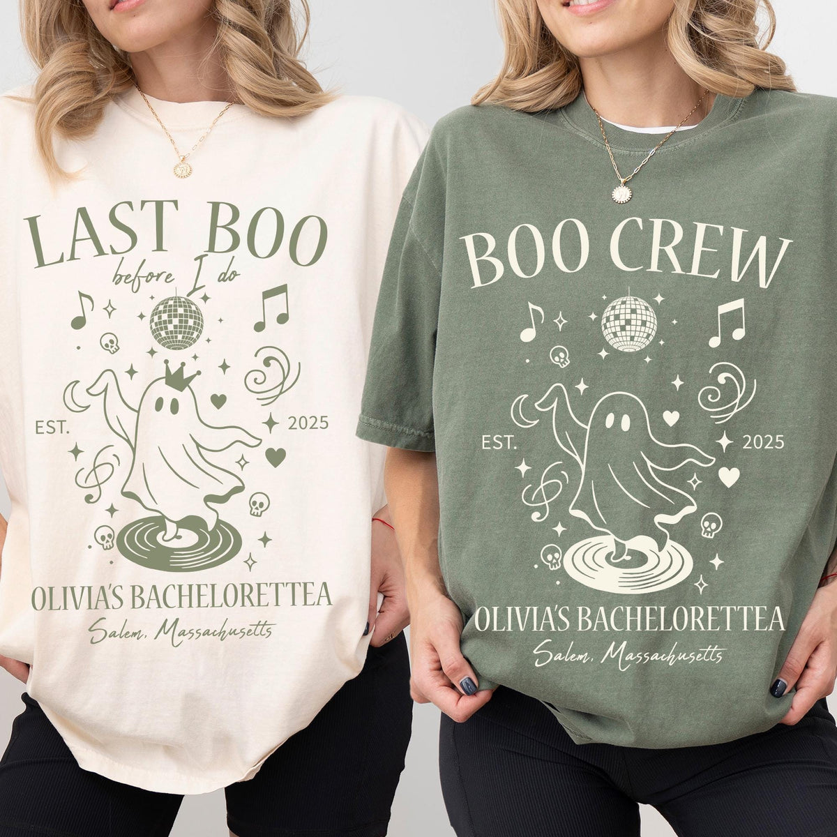 Halloween Ghost Bachelorette Party Shirts, Last Boo, Boo Crew T-shirt, Spooky Bachelorette Shirts Comfort Colors®, Bridal Shower Party Gifts