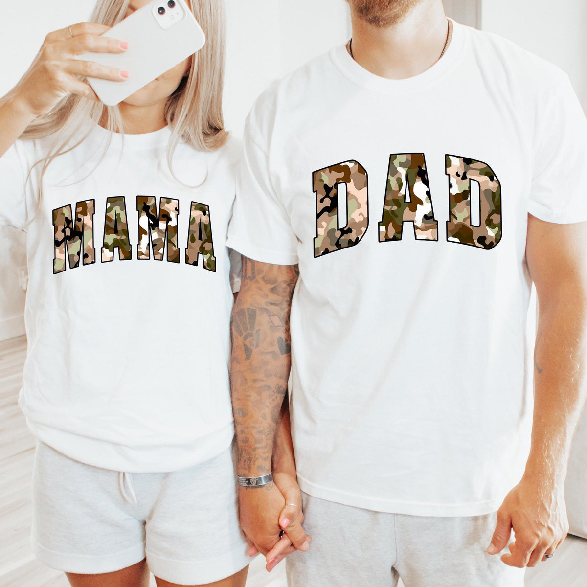Comfort Colors® Mom Dad Shirts, Matching Custom Mama & Dad T-Shirts, Christmas Gifts, Pregnancy Announcement, New Dad T-shirt, New Mom Gifts