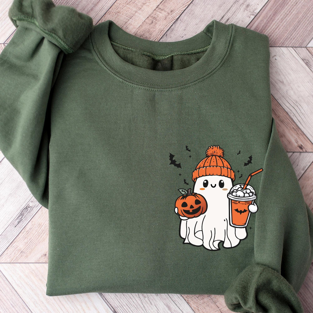 Little Ghost Ice Coffee Shirt, Ghost Sweatshirt, Halloween Tee, Cute Ghost Shirt, Little Ghost Ice Coffee Sweatshirt, Halloween Coffee Shirt