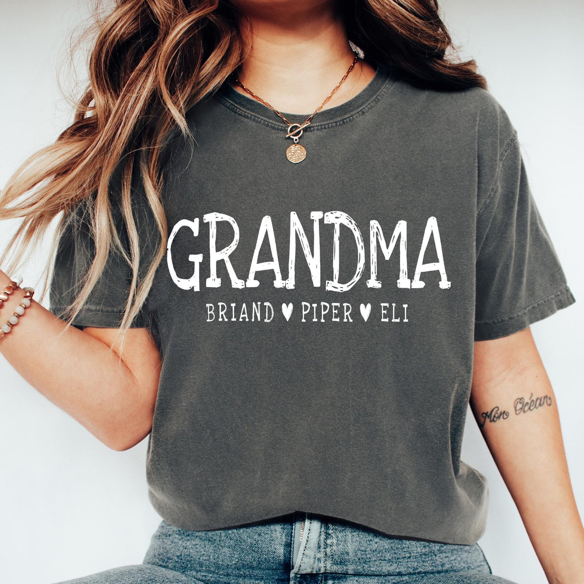 Personalized Grandma Shirt, Nana Shirt, Personalized Grandma Gift, Christmas Gift for Grandma, Customized Mother's Day Gift, Comfort Colors®