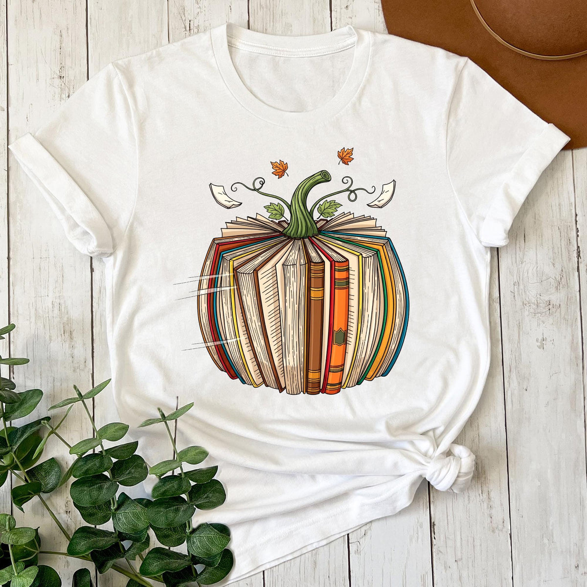 Fall Book Pumpkin Halloween Teacher T-Shirt, Librarian Gift, Halloween Book Lover Shirt, Fall Bookish Shirt, Pumpkin Book Shirt, Pumpkin Tee