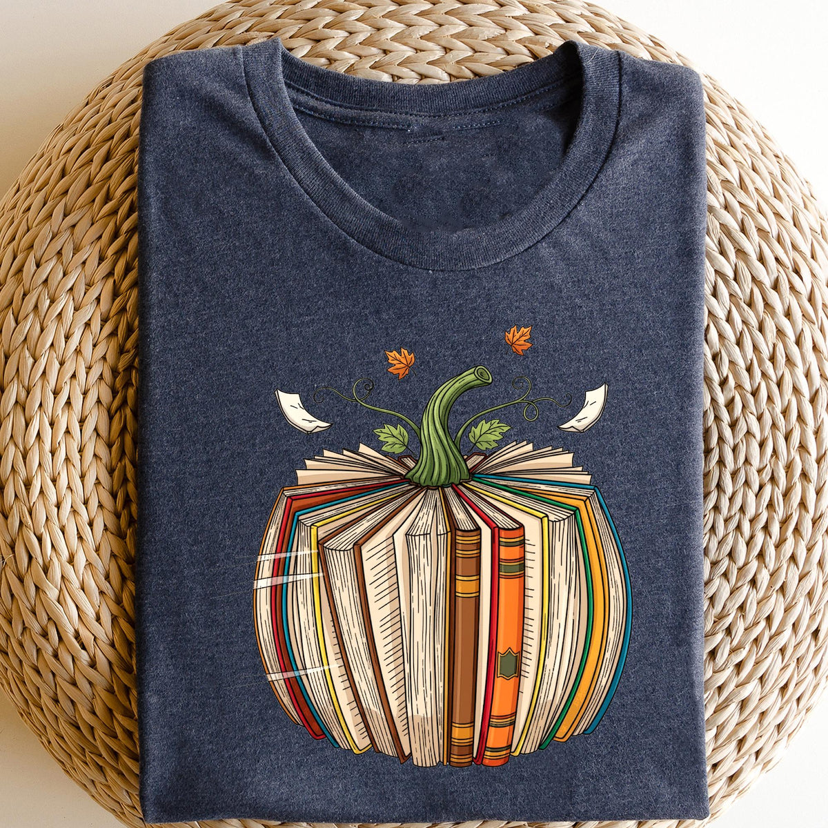 Fall Book Pumpkin Halloween Teacher T-Shirt, Librarian Gift, Halloween Book Lover Shirt, Fall Bookish Shirt, Pumpkin Book Shirt, Pumpkin Tee