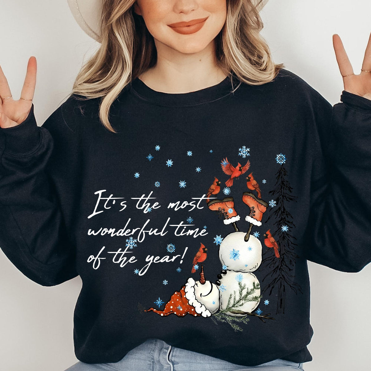 Snowman Shirt, Christmas Sweatshirt, It's The Most Wonderful Time Of The Year, Christmas Shirt, Christmas Sweater, Christmas Shirt for Women