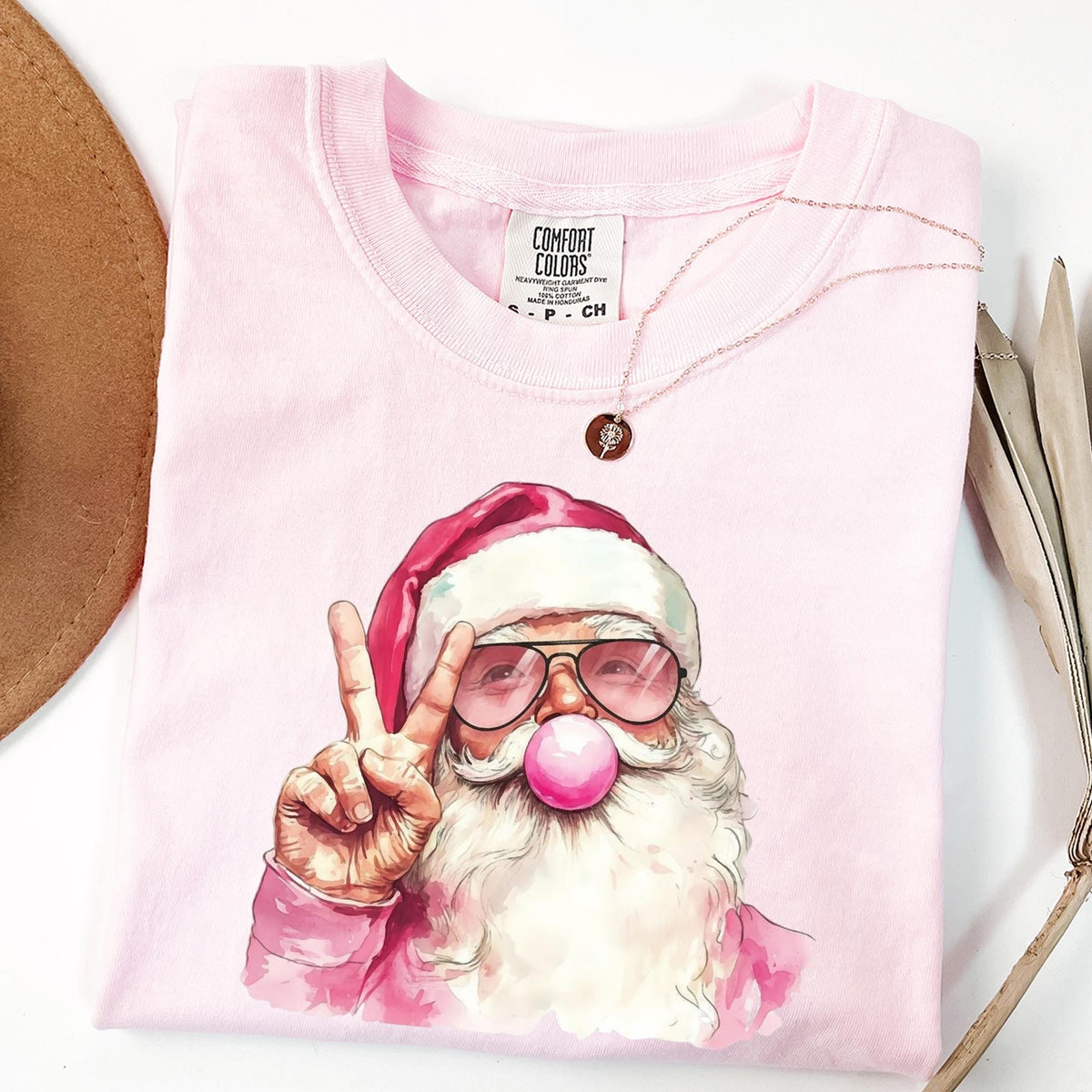Comfort Colors® Santa Shirt, Blowing Bubble Christmas Shirt, Santa Christmas Tee, Funny Christmas Shirt, Christmas Santa Tee, Christmas Gift