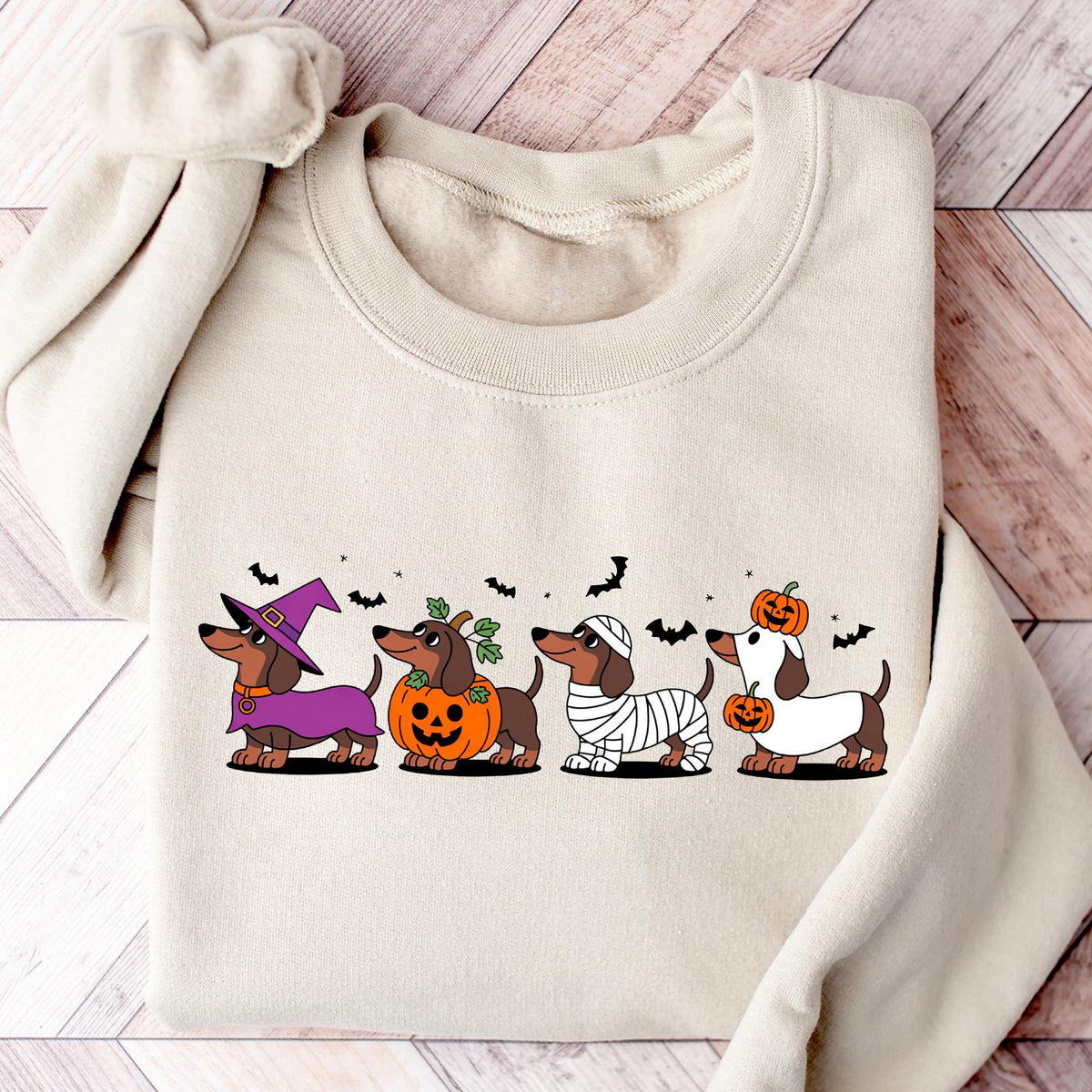 Dachshund Sweatshirt, Halloween Dachshund Shirt, Halloween Cute Dog Shirt, Cute Ghost Dogs Halloween Shirt, Halloween, Funny Halloween Shirt