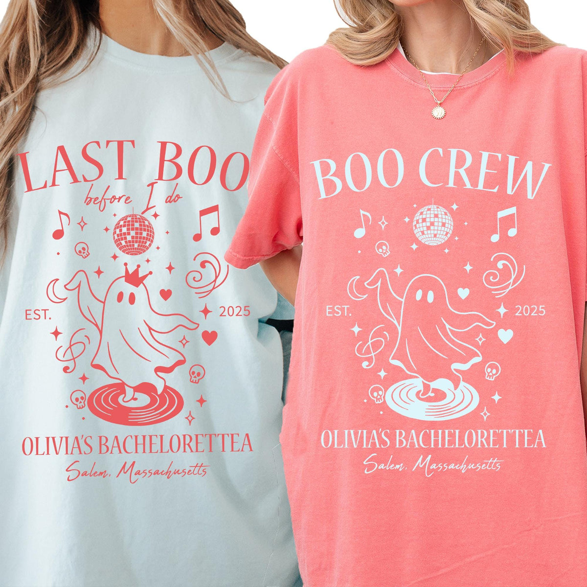Halloween Ghost Bachelorette Party Shirts, Last Boo, Boo Crew T-shirt, Spooky Bachelorette Shirts Comfort Colors®, Bridal Shower Party Gifts