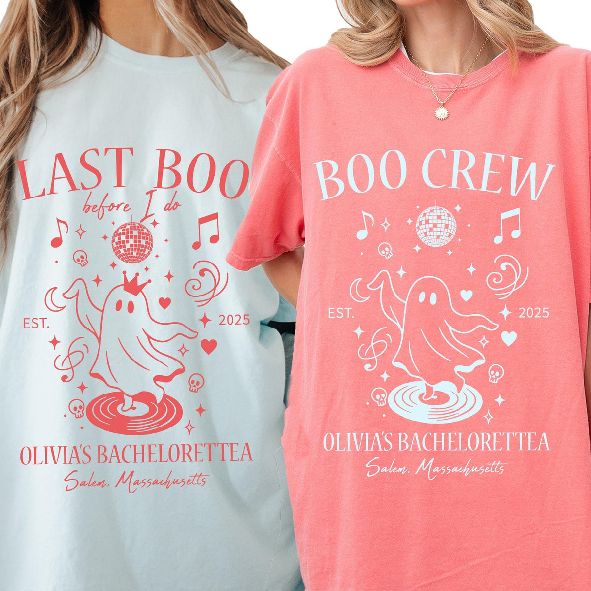 Halloween Ghost Bachelorette Party Shirts, Last Boo, Boo Crew T-shirt, Spooky Bachelorette Shirts Comfort Colors®, Bridal Shower Party Gifts