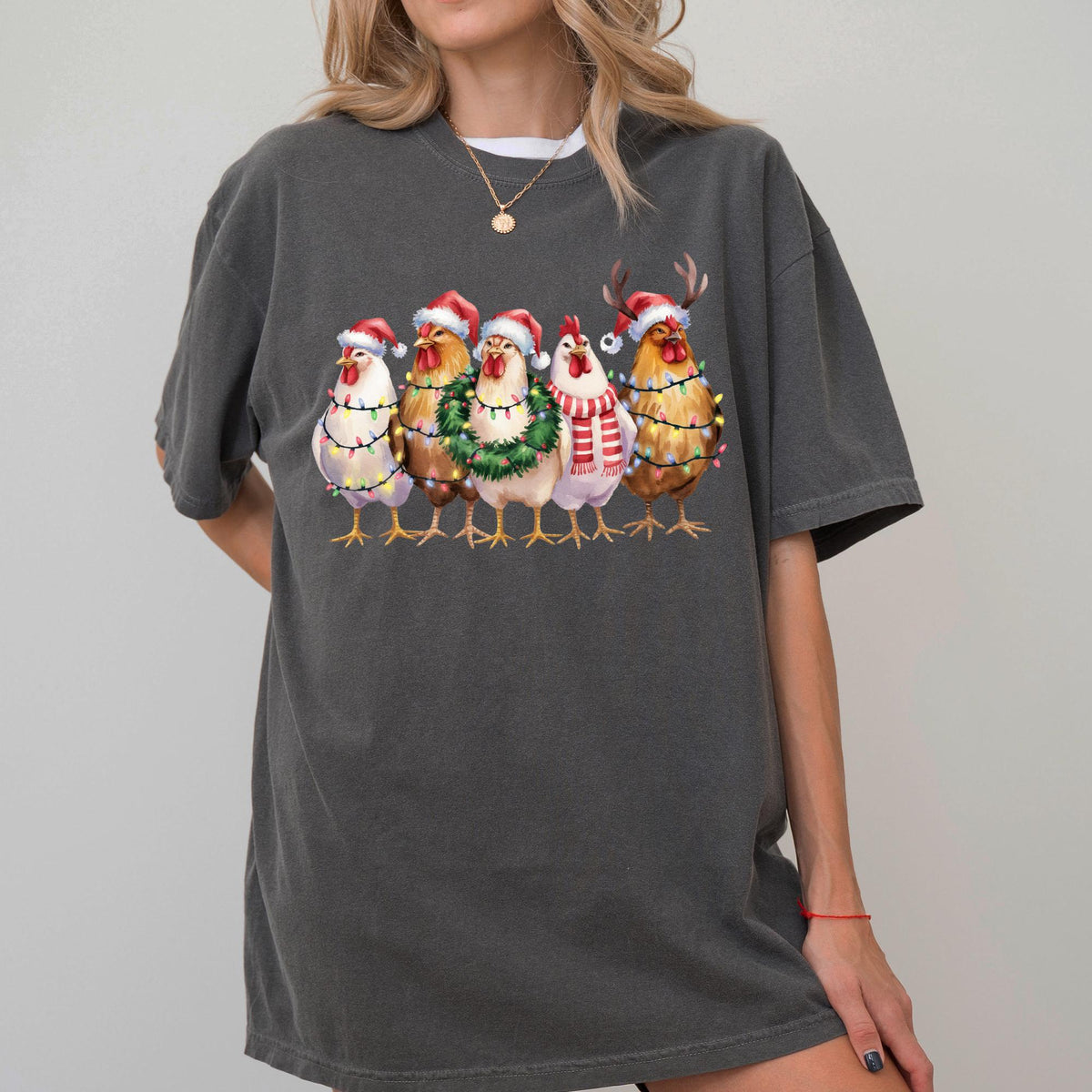 Christmas Chickens Shirt, Funny Christmas Chicken Shirt, Xmas Gift, Christmas Farm Tee, Holiday Season Tee, Farm Lover Gift, Comfort Colors®