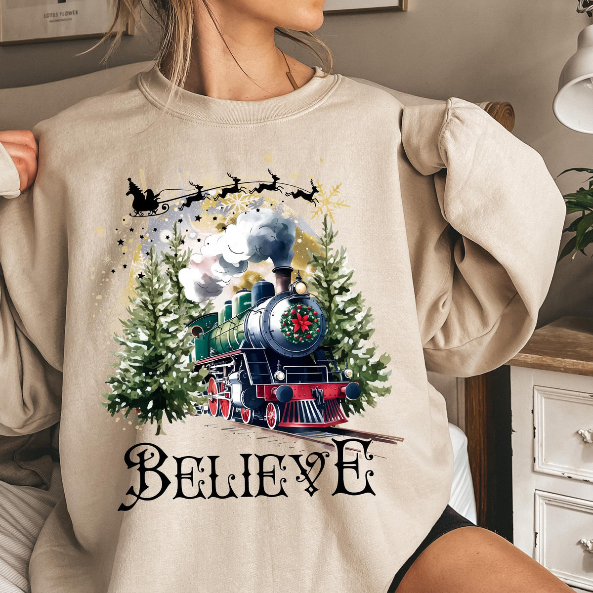 Christmas Gift, Christmas Believe Sweater, Gift Ideas, Xmas Part Shirt, T-shirt Xmas, Merry Christmas Tee, Christmas Holiday Gift for Family