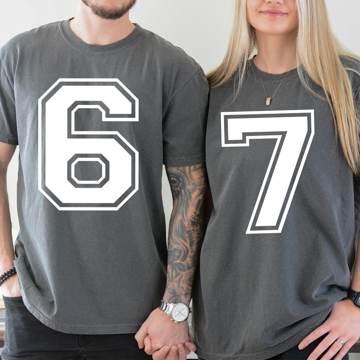 Comfort Colors® 6 7 Shirt, Viral Halloween Meme Teacher Costume, Funny Matching Shirt, Trendy Christmas Family Shirt, Six Seven Meme T-shirt