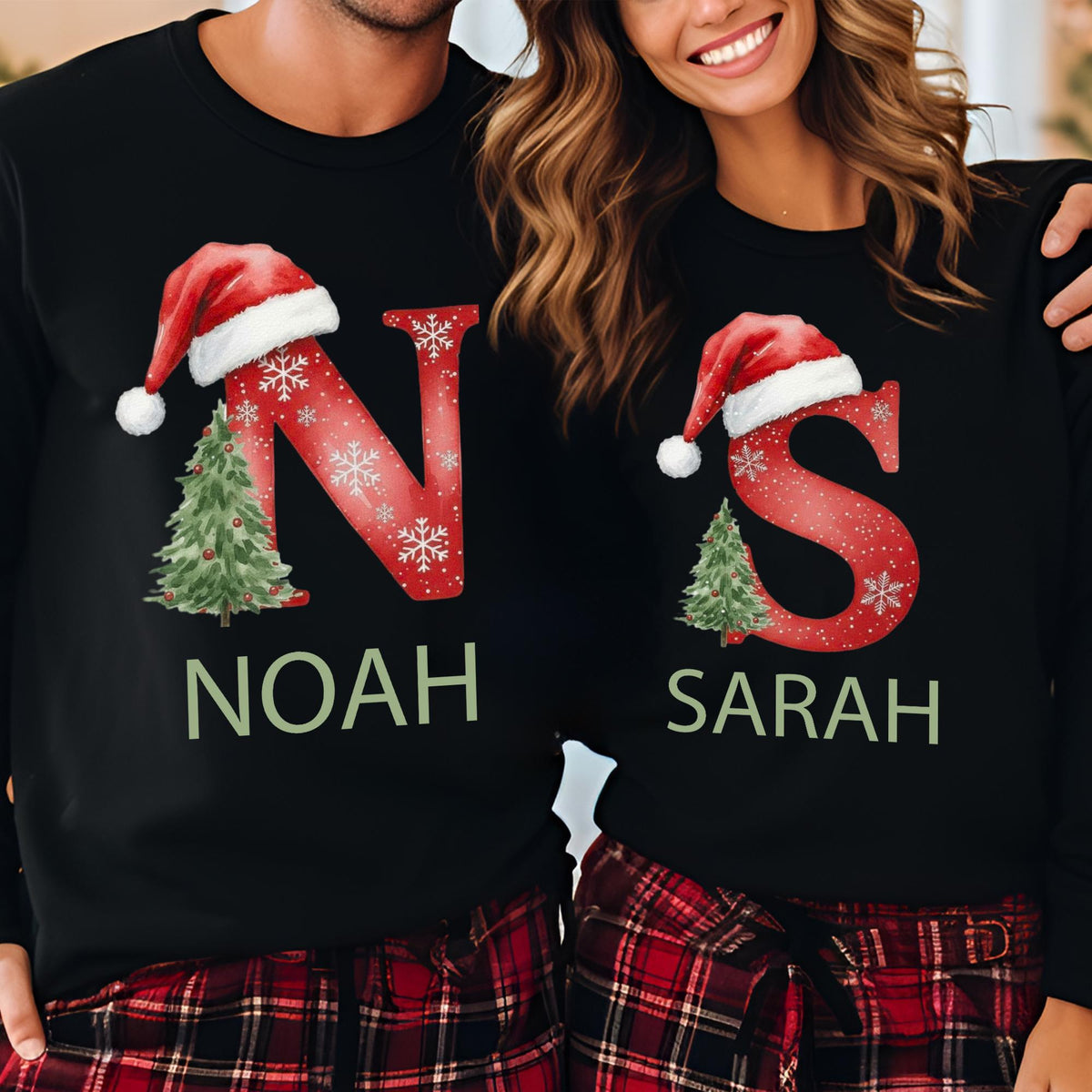 Family Christmas Shirt, Christmas Name Custom Shirt, Funny Family Xmas Pjs, Personalized Christmas Family Tee, Christmas Custom Letter Shirt