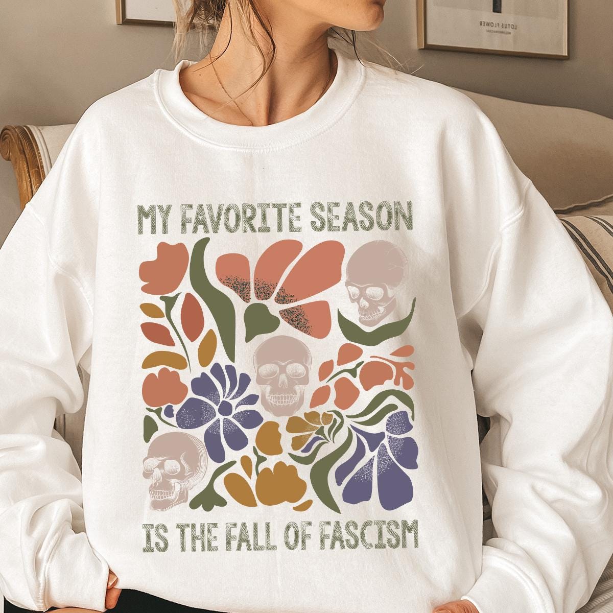 My Favorite Season is the Fall of Fascism, Anti Fascist Halloween, Nothing Scarier Than Fascism, Everyone vs Fascism,Halloween Political Tee