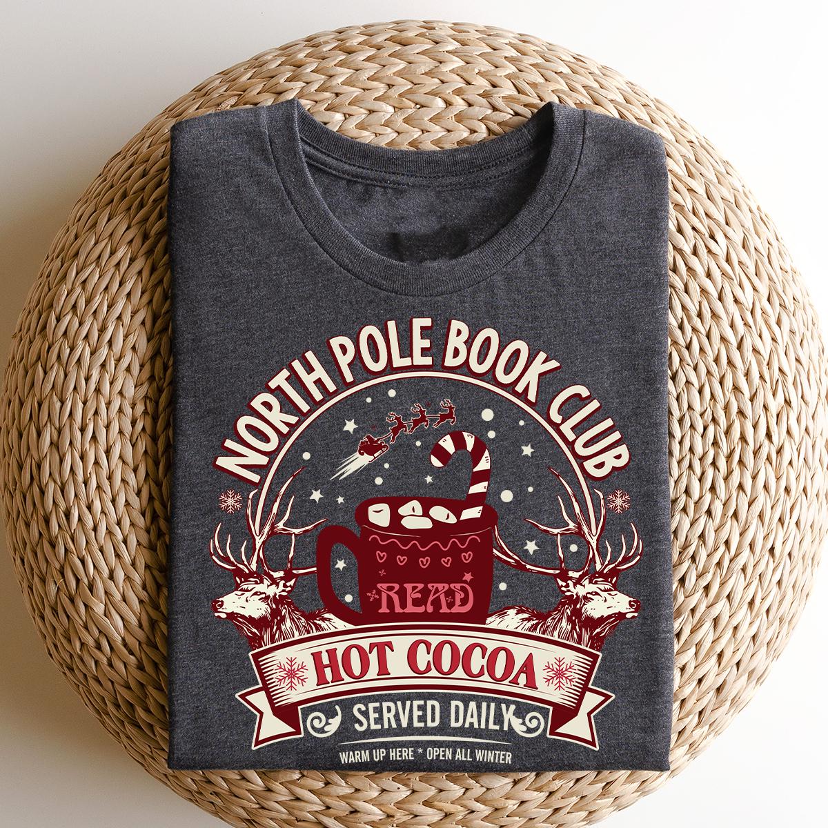 North Pole Book Club Sweatshirt, Bookish Christmas Sweatshirt, Book Lover Gift, Christmas Sweatshirt, Bookish Crewneck, Christmas Gift Shirt
