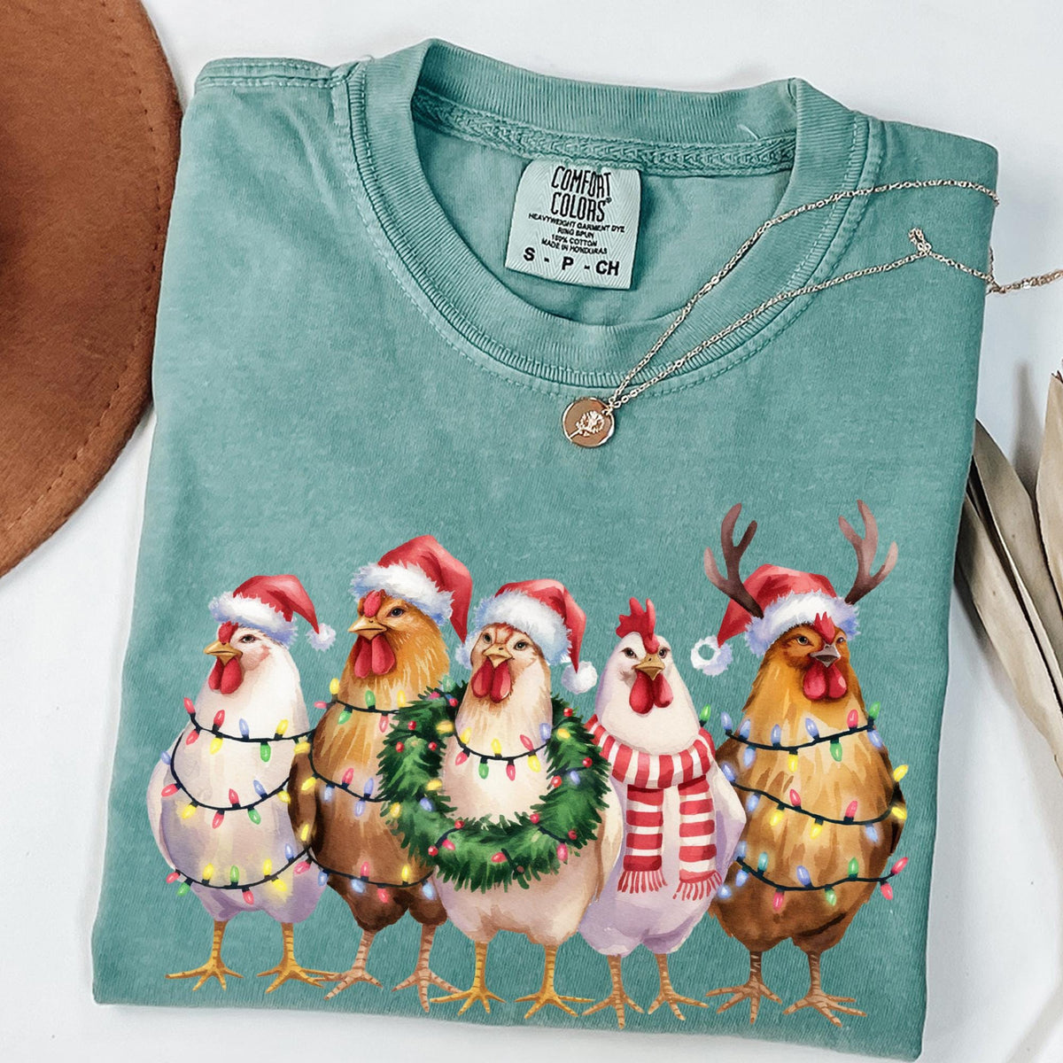 Christmas Chickens Shirt, Funny Christmas Chicken Shirt, Xmas Gift, Christmas Farm Tee, Holiday Season Tee, Farm Lover Gift, Comfort Colors®