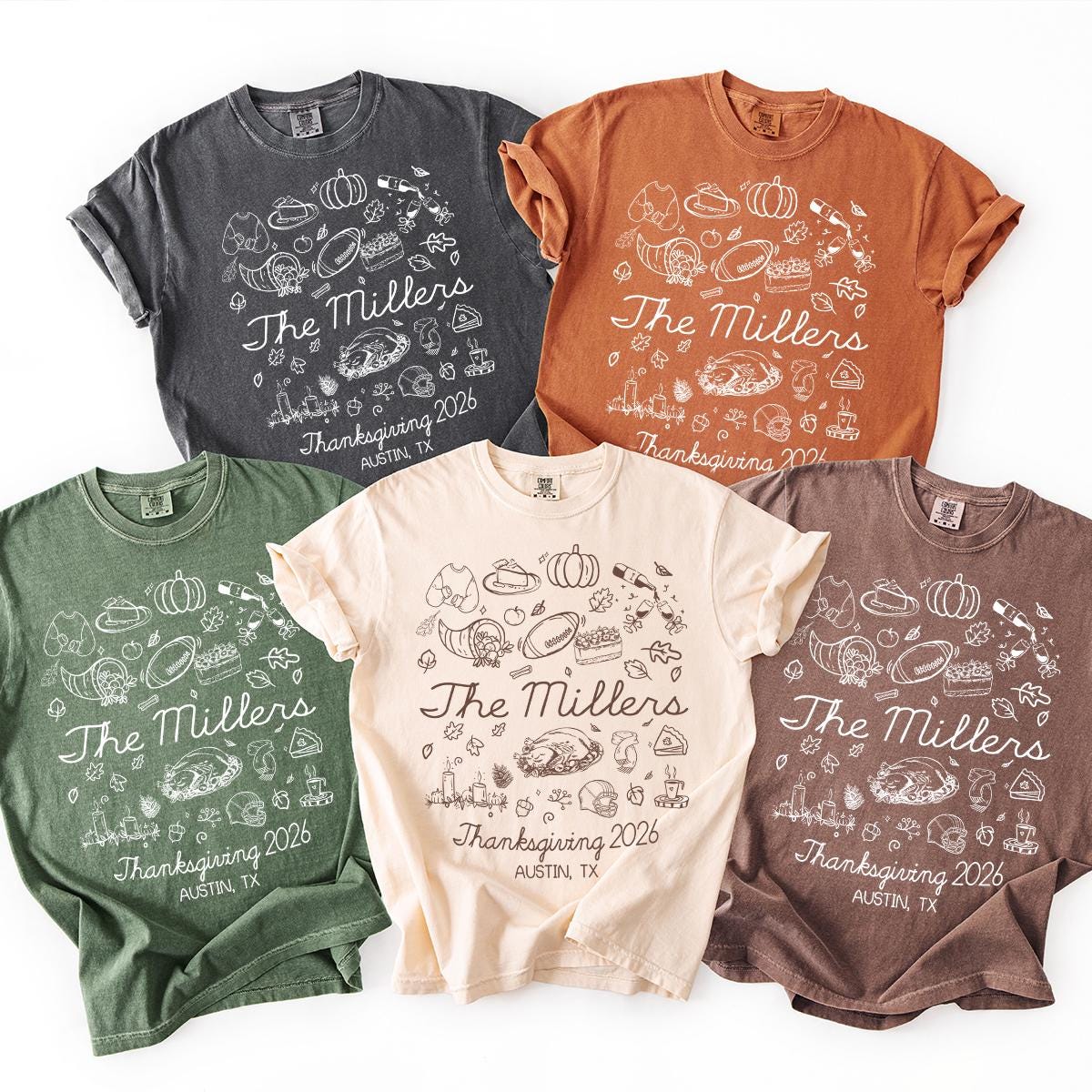 Family Thanksgiving Shirts, Funny Thanksgiving Party Group Shirts, Matching Thanksgiving T-Shirt, Comfort Colors®, Friendsgiving Group Shirt