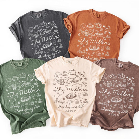 Family Thanksgiving Shirts, Funny Thanksgiving Party Group Shirts, Matching Thanksgiving T-Shirt, Comfort Colors®, Friendsgiving Group Shirt