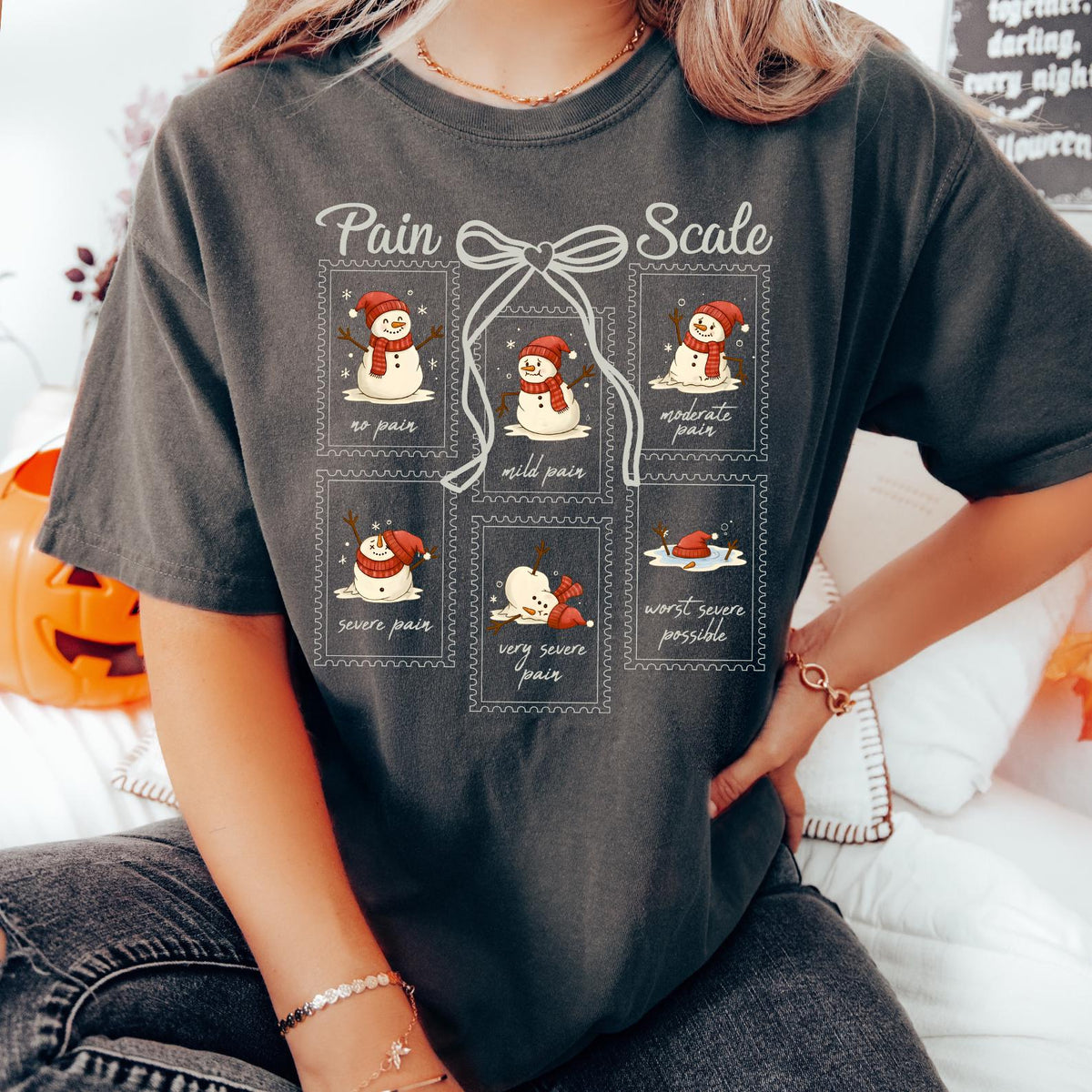 Funny Pain Scale Shirt, Christmas Nurse Sweatshirt, Medical Holiday, Xmas Gift for Nurse, Healthcare Worker Pain Assessment, Comfort Colors®