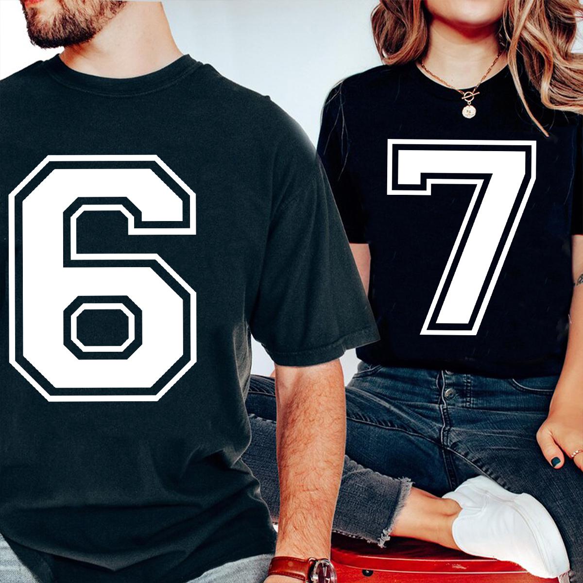 Comfort Colors® 6 7 Shirt, Viral Halloween Meme Teacher Costume, Funny Matching Shirt, Trendy Christmas Family Shirt, Six Seven Meme T-shirt