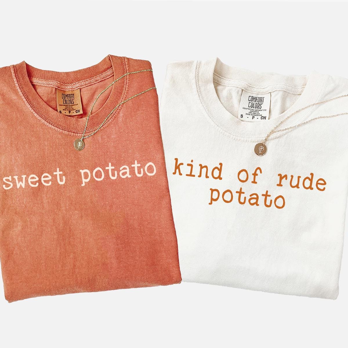 Funny Thanksgiving Couples Shirt, Sweet Potato Kind Of Rude Potato Shirt, Matching Thanksgiving Shirts, Thanksgiving Family, Comfort Colors®