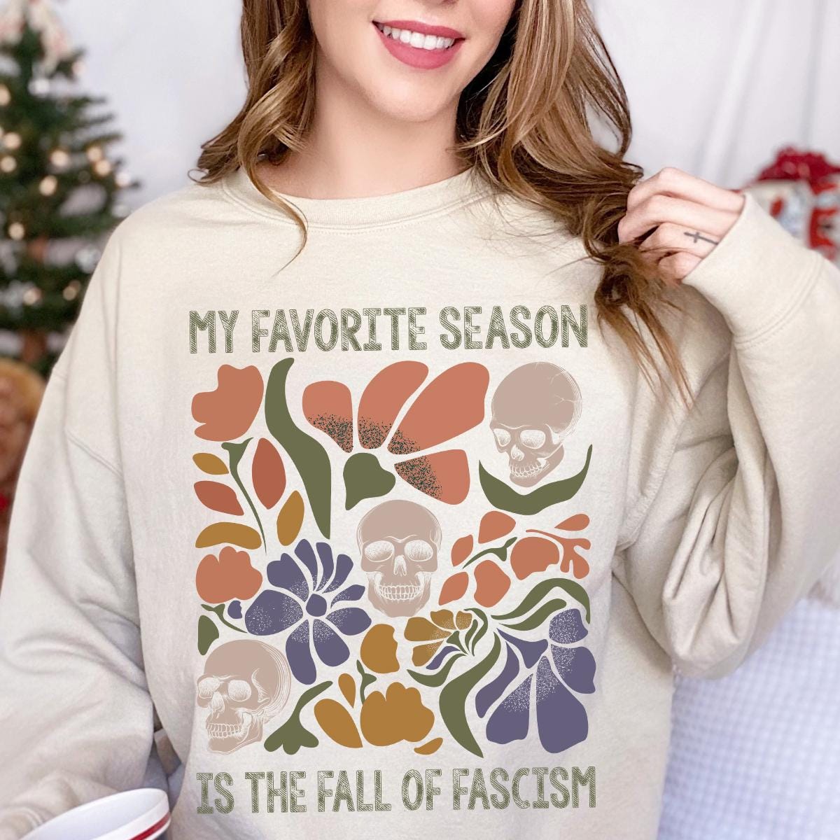 My Favorite Season is the Fall of Fascism, Anti Fascist Halloween, Nothing Scarier Than Fascism, Everyone vs Fascism,Halloween Political Tee