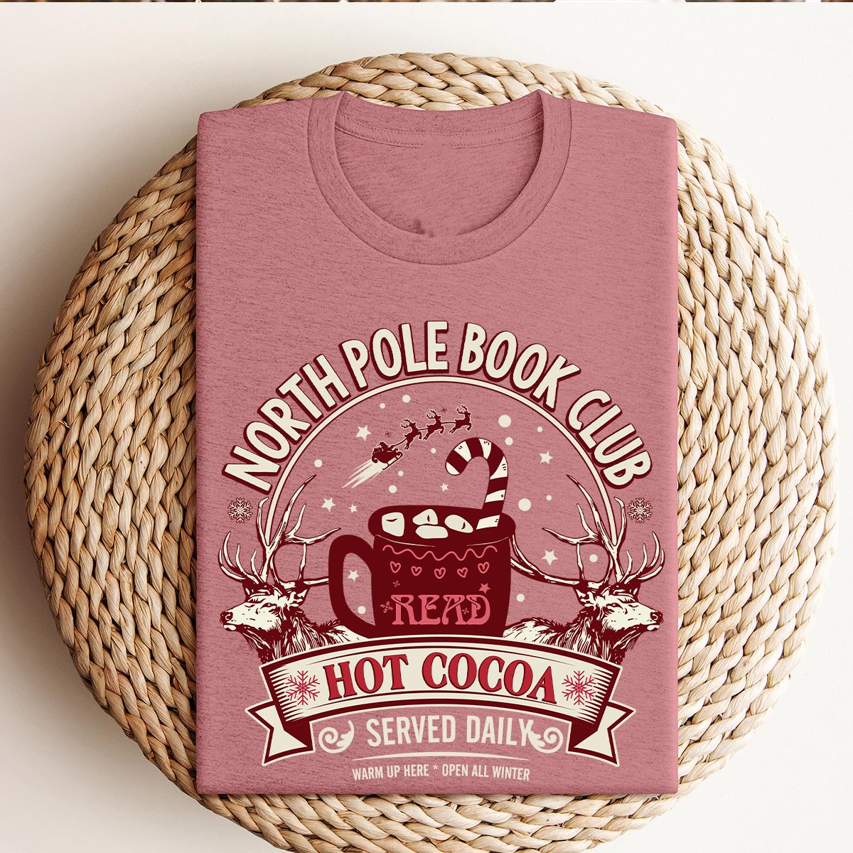 North Pole Book Club Sweatshirt, Bookish Christmas Sweatshirt, Book Lover Gift, Christmas Sweatshirt, Bookish Crewneck, Christmas Gift Shirt