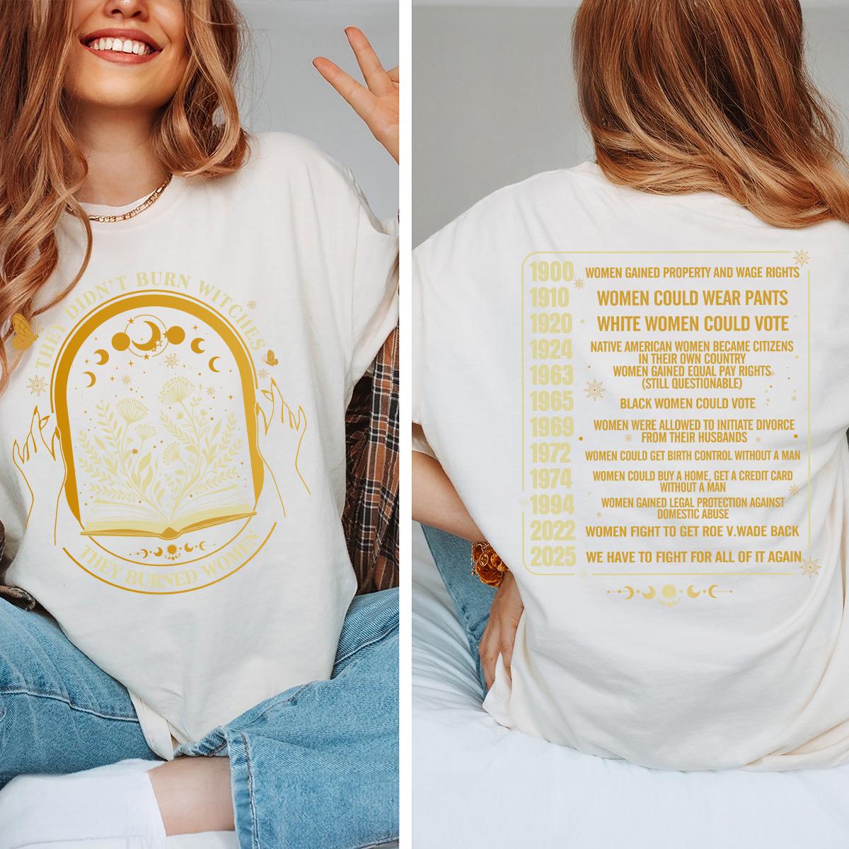 They Didn't Burn Witches They Burned Women, Feminist Witch Shirt, Liberal Witch Shirts, Spooky Liberal, Bury The Patriarchy, Comfort Colors®