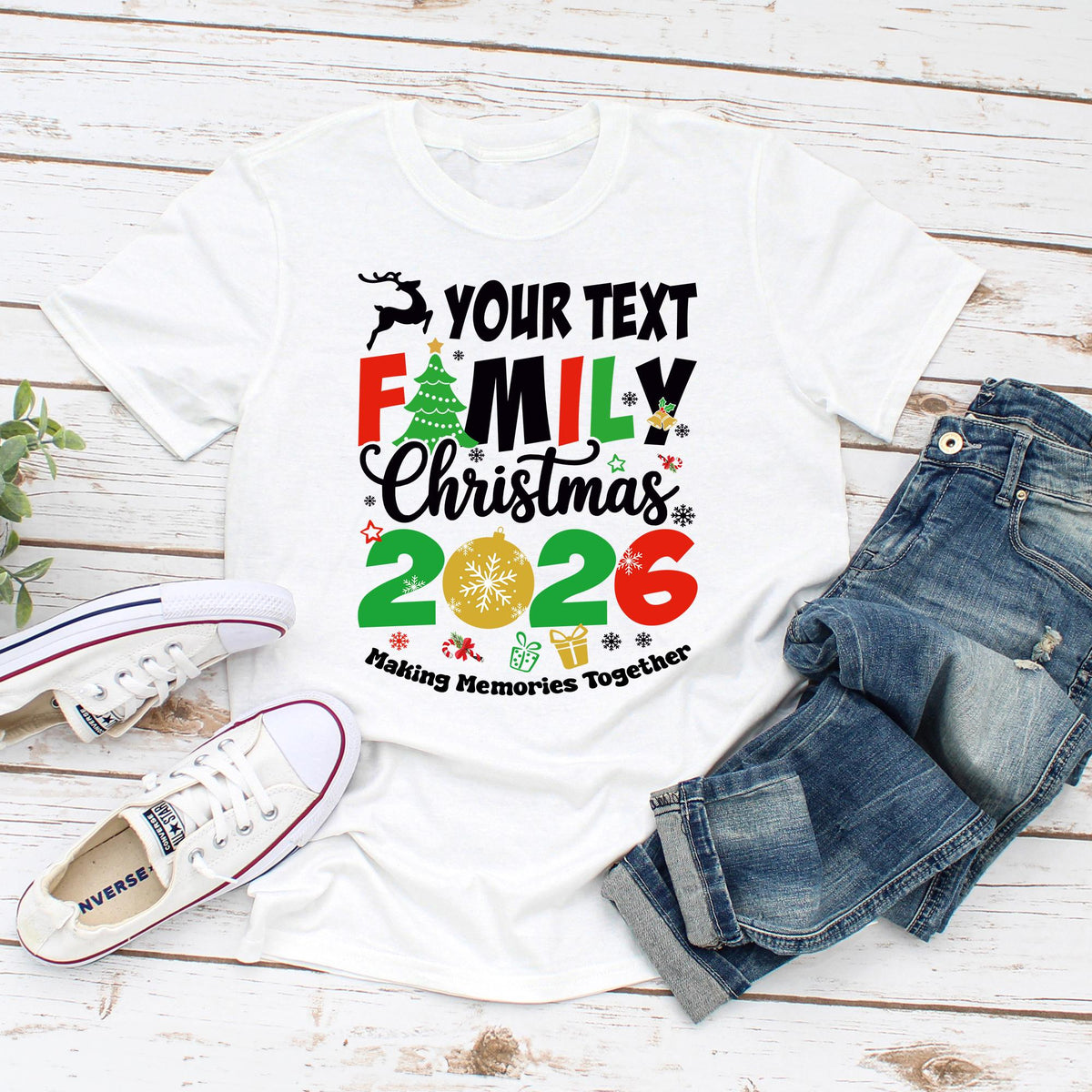 Customized Family Christmas 2025 Shirts, Christmas Family Shirt, Christmas Pajamas T-shirts, Christmas Group Shirts