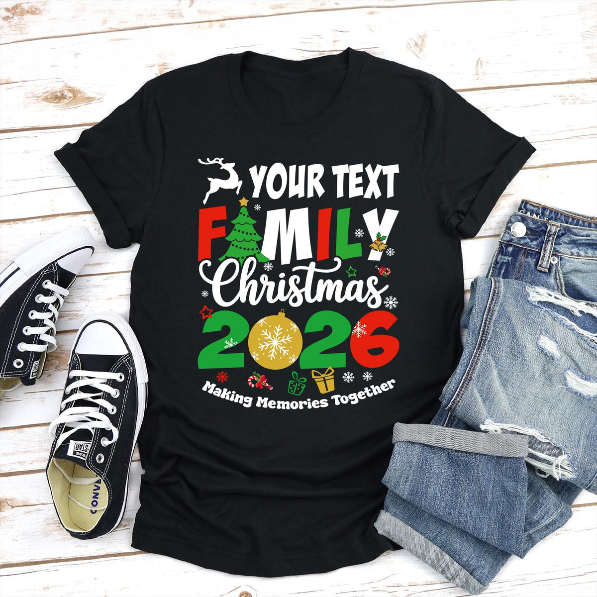 Customized Family Christmas 2025 Shirts, Christmas Family Shirt, Christmas Pajamas T-shirts, Christmas Group Shirts