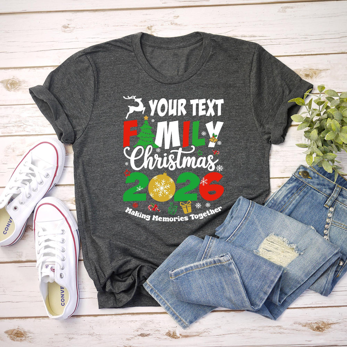 Customized Family Christmas 2025 Shirts, Christmas Family Shirt, Christmas Pajamas T-shirts, Christmas Group Shirts