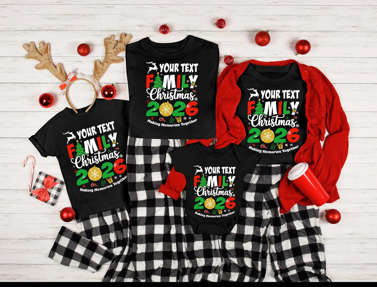 Customized Family Christmas 2025 Shirts, Christmas Family Shirt, Christmas Pajamas T-shirts, Christmas Group Shirts