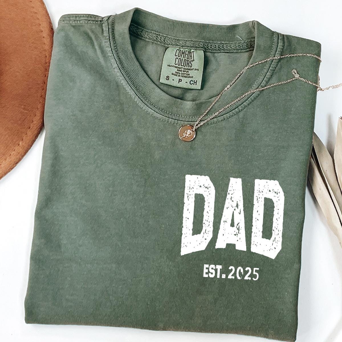 Comfort Colors® Custom Dad Shirt, Cute Fathers Day Gift, Christmas Gift For Dad, New Dad Shirt, Gift for Grandpa Shirt, Custom Dad Est Shirt