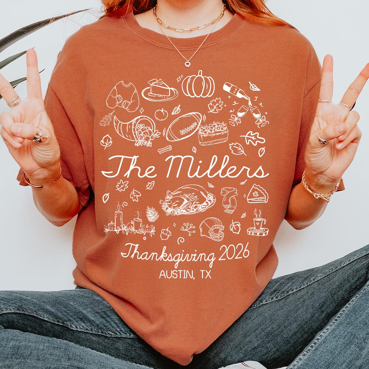 Family Thanksgiving Shirts, Funny Thanksgiving Party Group Shirts, Matching Thanksgiving T-Shirt, Comfort Colors®, Friendsgiving Group Shirt