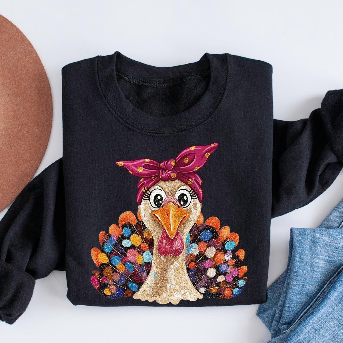 Thanksgiving Girls Shirt, Coquette Turkey at the Table shirt, Girls Shirt, Turkey Shirts for Thanksgiving Girls, Toddler Thanksgiving Shirts