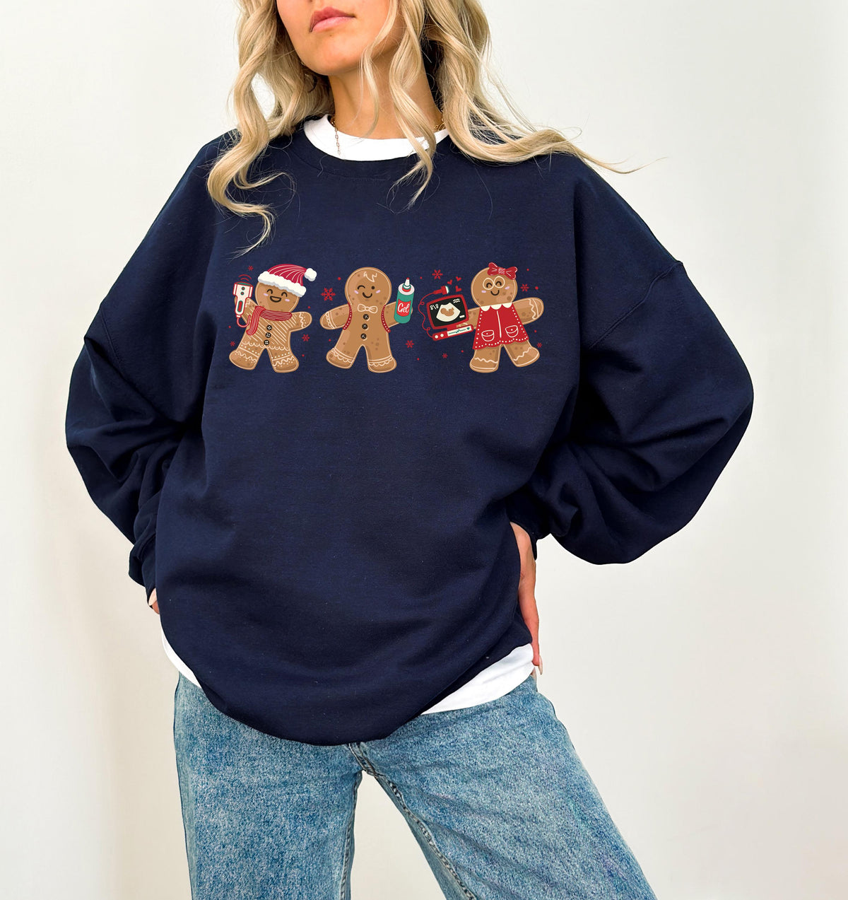 Ultrasound Tech Christmas Sweatshirt, Gingerbread Sonographer Sweatshirts, Radiology Ultrasound Technologist Holiday Gifts, Sonography Gifts