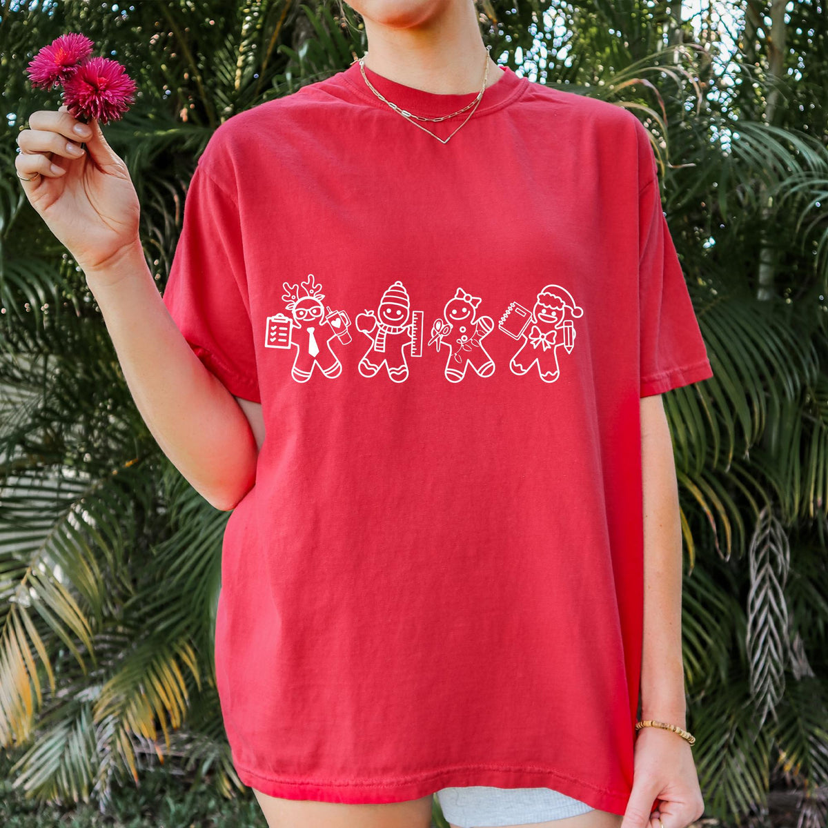Gingerbread Teacher Christmas Shirt, Comfort Colors® Holiday Tee for Teacher Shirts, School Staff, Teacher Tee for Teachers, Christmas Gifts