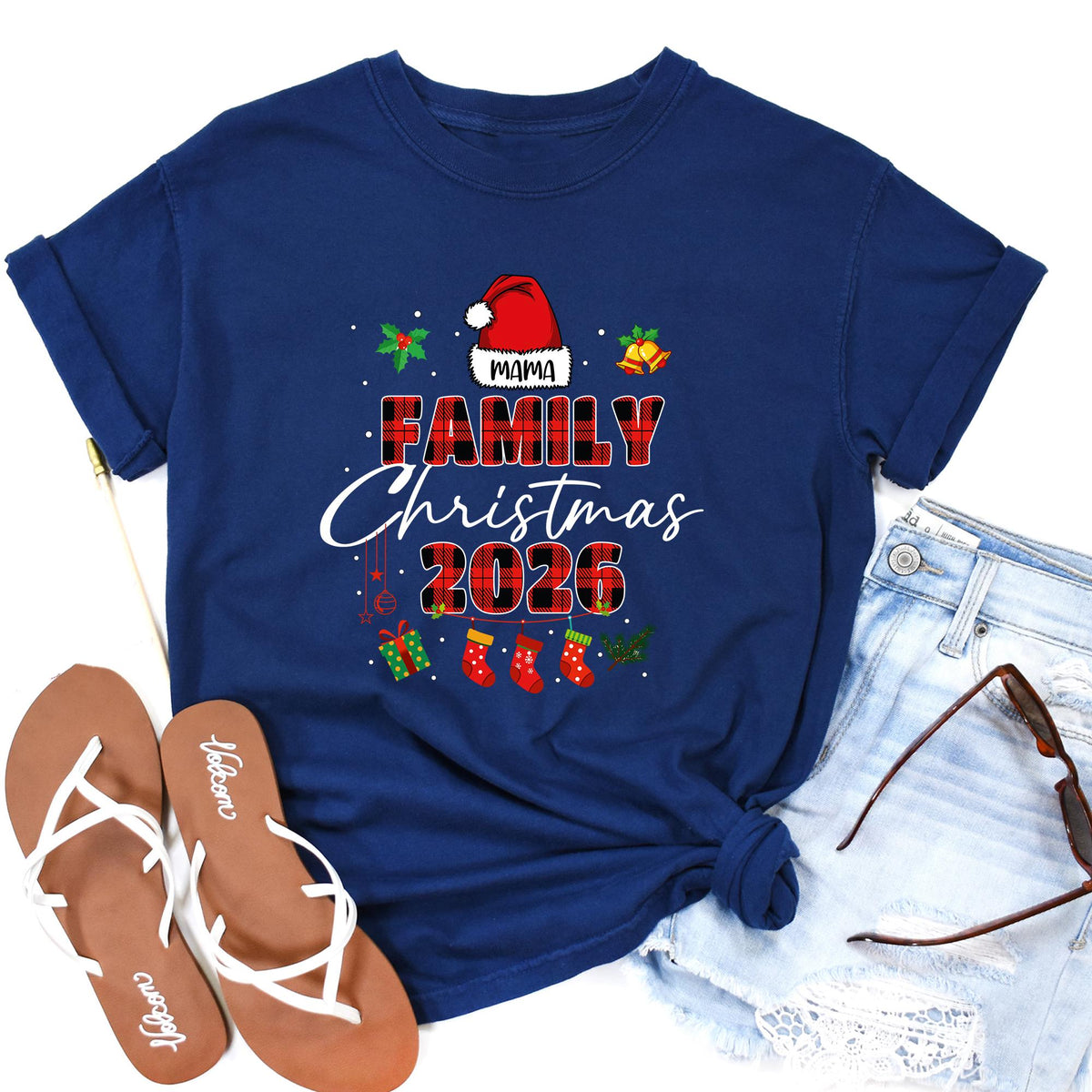 Family Christmas Shirt 2025, Personalized Christmas Shirt, Matching Family Christmas Shirts, Xmas Family Outfit Gift, Custom Holiday T-shirt