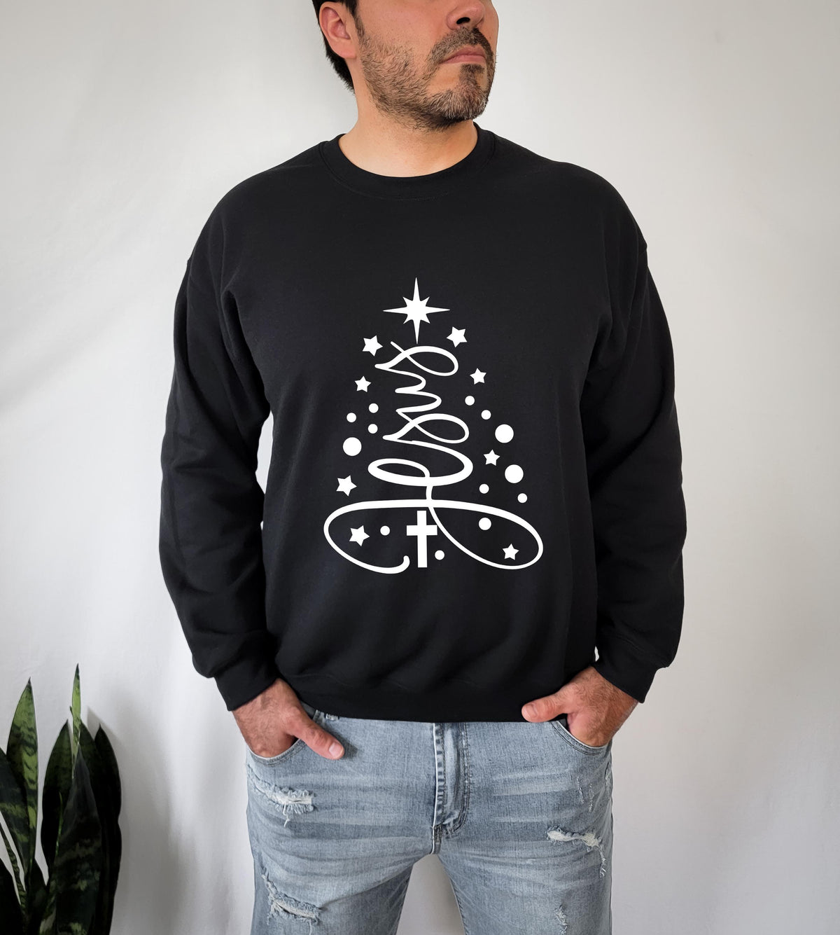 Jesus Christmas Tree Sweatshirt, Christian Christmas Shirt, Jesus Lover Gift, Bible Verse Sweater, Christian Gifts For Christmas, Xmas Shirt
