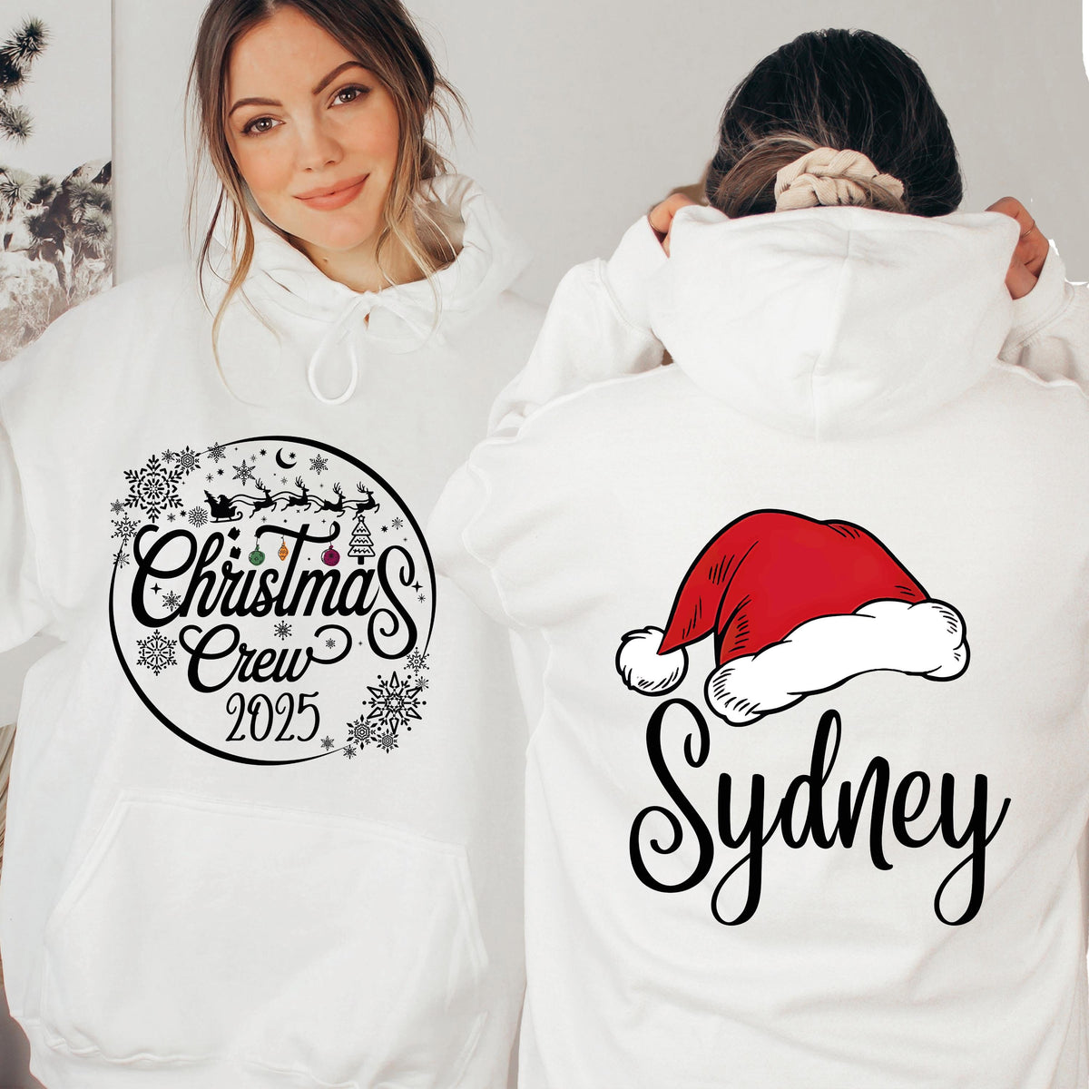 Christmas Crew Sweatshirts, Personalized Matching Family Shirt, Xmas T-shirt Top, Matching Family T-shirt, Christmas Gifts, Family Christmas