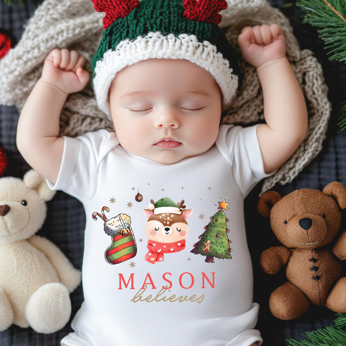 Personalised Family Matching Christmas Jumper Matching Christmas Sweatshirts, Believes Christmas Jumper Adult and Child Matching, Christmas